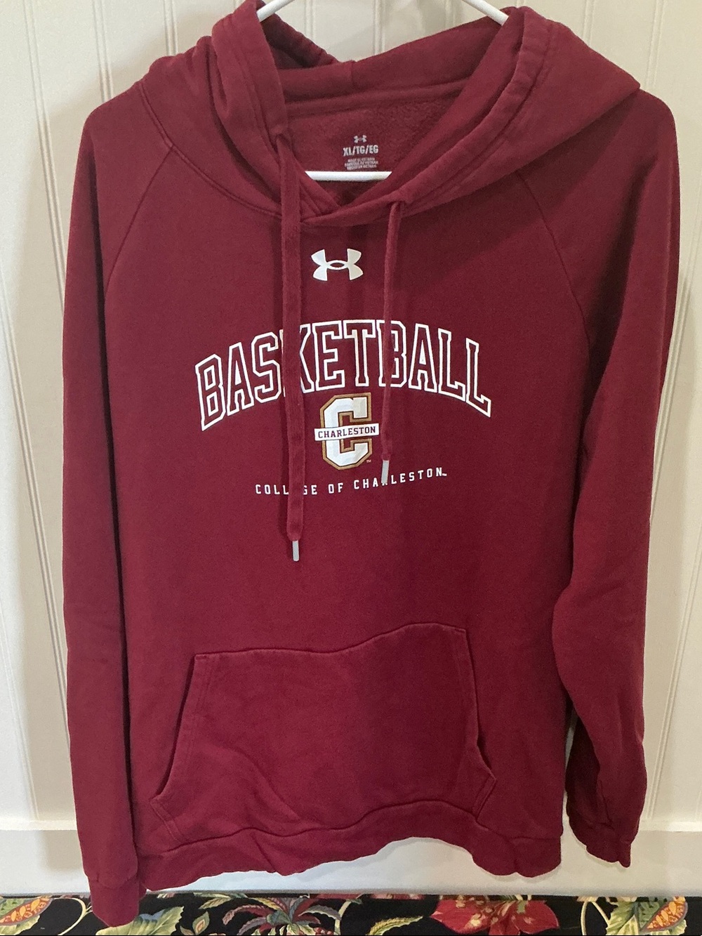 Under Armour Men’s College of Charleston Maroon Crewneck Hoodie